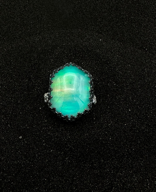 Aura Opal and Octopus Ring