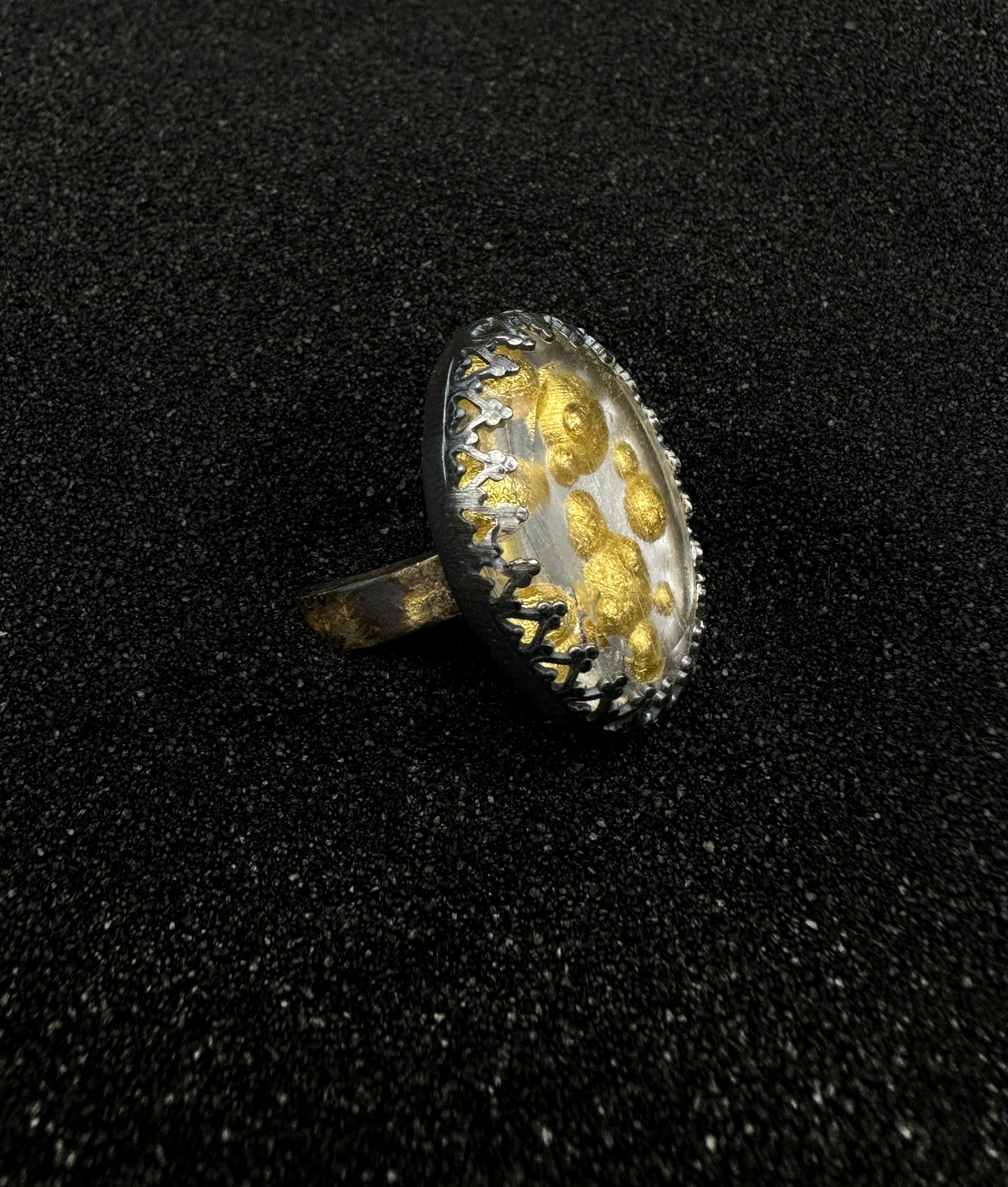 24k Gold Leaf Bubble Ring