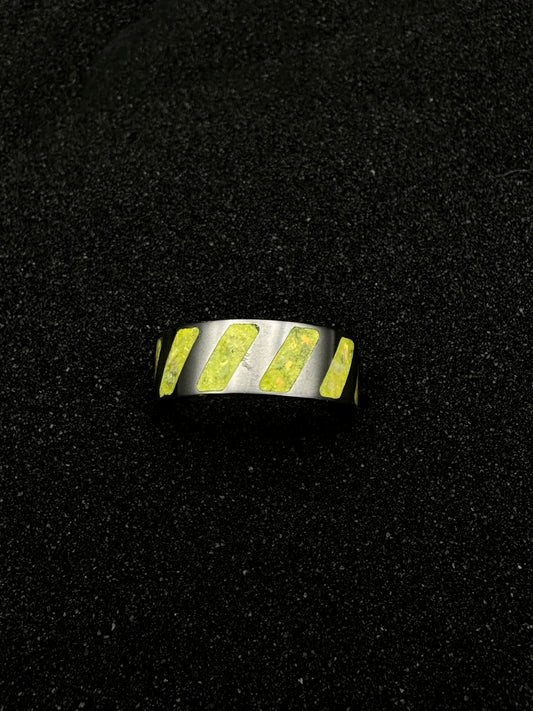 Neon Yellow and Opal Ring