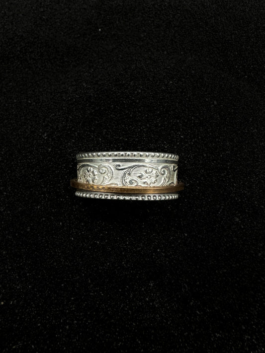 Vintage Inspired With Gold Filled Spinner Ring